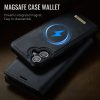 CASEME iPhone 16 Case 2-in-1 Detachable Wallet Vegan Leather Flip Cover - Compatible with MagSafe