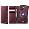 CASEME iPhone 16 Case 2-in-1 Detachable Wallet Vegan Leather Flip Cover - Compatible with MagSafe