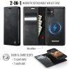 6601166914B-2 CASEME iPhone 12 Pro / iPhone 12 Case 2-in-1 Detachable Wallet Vegan Leather Flip Cover - Compatible with MagSafe
