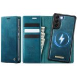 CASEME Samsung Galaxy S22+ Case 2-in-1 Magnetic Detachable Wallet Vegan Leather Flip Cover