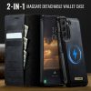 CASEME Samsung Galaxy S22 Case 2-in-1 Magnetic Detachable Wallet Vegan Leather Flip Cover