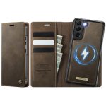 CASEME Samsung Galaxy S22 Case 2-in-1 Magnetic Detachable Wallet Vegan Leather Flip Cover