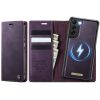CASEME Samsung Galaxy S22 Case 2-in-1 Magnetic Detachable Wallet Vegan Leather Flip Cover