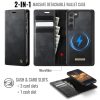 6601166920B-2 CASEME Samsung Galaxy S23 Case 2-in-1 Magnetic Detachable Wallet Vegan Leather Flip Cover