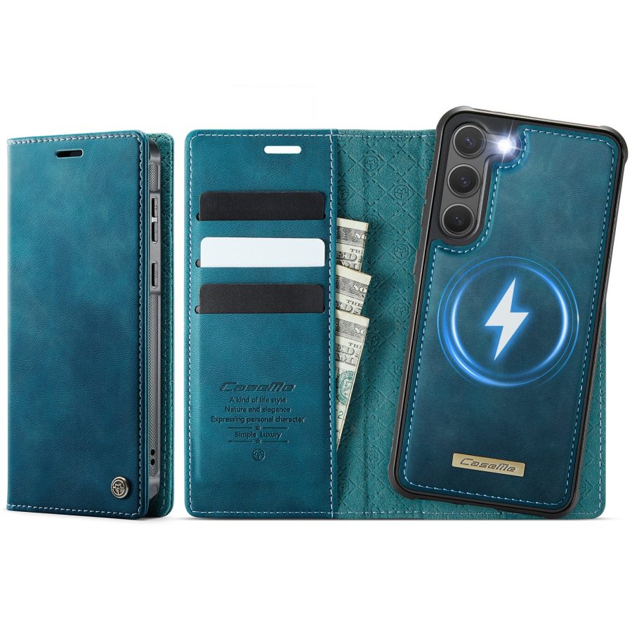 CASEME Samsung Galaxy S23+ Case 2-in-1 Magnetic Detachable Wallet Vegan Leather Flip Cover