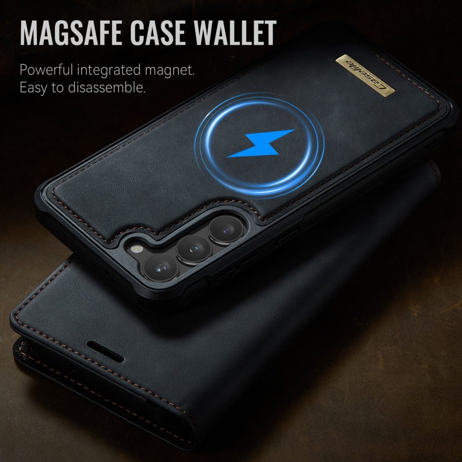 CASEME Samsung Galaxy S23+ Case 2-in-1 Magnetic Detachable Wallet Vegan Leather Flip Cover