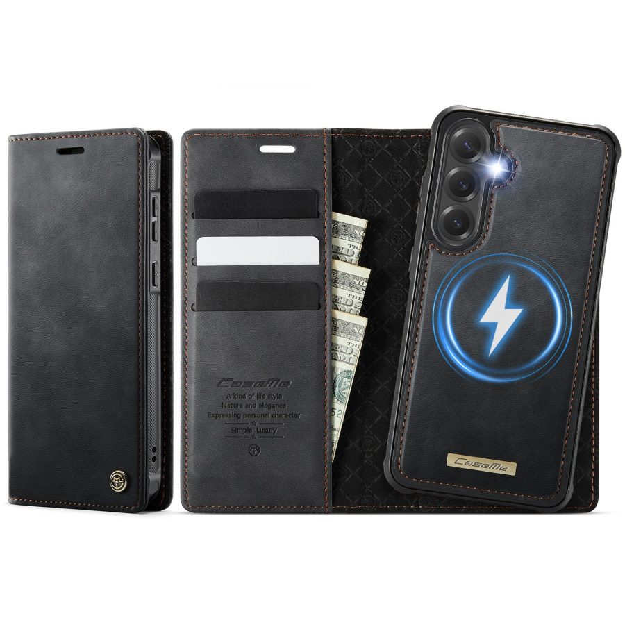 6601166922B-1_80e9467a-6681-4a22-aedf-e0afc3072e08 CASEME Samsung Galaxy S23 FE Case 2-in-1 Magnetic Detachable Wallet Vegan Leather Flip Cover