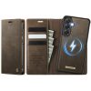 6601166922C-1 CASEME Samsung Galaxy S23 FE Case 2-in-1 Magnetic Detachable Wallet Vegan Leather Flip Cover