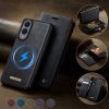 6601166924B-11 CASEME Samsung Galaxy S25 Edge Case 2-in-1 Magnetic Detachable Wallet Vegan Leather Flip Cover