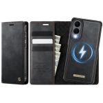 CASEME Samsung Galaxy S25 Edge Case 2-in-1 Magnetic Detachable Wallet Vegan Leather Flip Cover