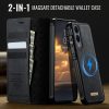 6601166924B-4 CASEME Samsung Galaxy S25 Edge Case 2-in-1 Magnetic Detachable Wallet Vegan Leather Flip Cover