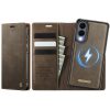 6601166924C-1 CASEME Samsung Galaxy S25 Edge Case 2-in-1 Magnetic Detachable Wallet Vegan Leather Flip Cover