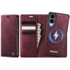 6601166924D-1 CASEME Samsung Galaxy S25 Edge Case 2-in-1 Magnetic Detachable Wallet Vegan Leather Flip Cover
