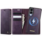 CASEME Samsung Galaxy S25 Edge Case 2-in-1 Magnetic Detachable Wallet Vegan Leather Flip Cover