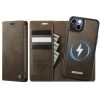 6601166928A-1 CASEME iPhone 14 Case 2-in-1 Detachable Wallet Vegan Leather Flip Cover - Compatible with MagSafe