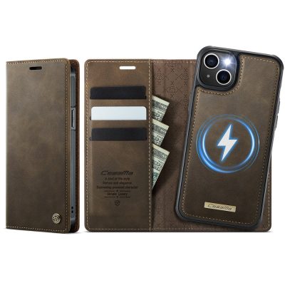 CASEME iPhone 14 Case 2-in-1 Detachable Wallet Vegan Leather Flip Cover - Compatible with MagSafe