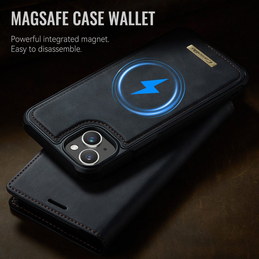 6601166928B-10 CASEME iPhone 14 Case 2-in-1 Detachable Wallet Vegan Leather Flip Cover - Compatible with MagSafe