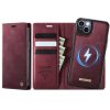 6601166928C-1 CASEME iPhone 14 Case 2-in-1 Detachable Wallet Vegan Leather Flip Cover - Compatible with MagSafe