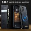 6601166929B-4 CASEME iPhone 13 Case 2-in-1 Detachable Wallet Vegan Leather Flip Cover - Compatible with MagSafe