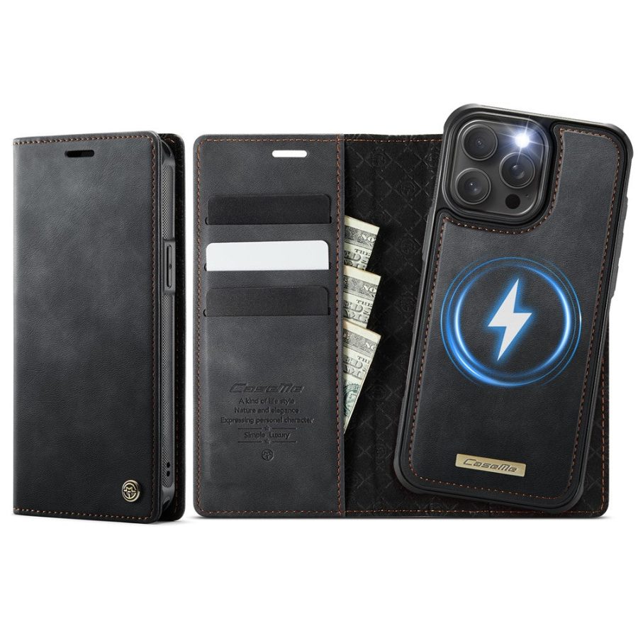 6601166930B-1_9f3a6fe0-b7b2-4384-a312-ca1964fb6a32 CASEME iPhone 13 Pro Case 2-in-1 Detachable Wallet Vegan Leather Flip Cover - Compatible with MagSafe
