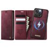 6601166930C-1 CASEME iPhone 13 Pro Case 2-in-1 Detachable Wallet Vegan Leather Flip Cover - Compatible with MagSafe