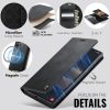 6601167531B-9 CASEME Samsung Galaxy S25 Ultra Case 2-in-1 Magnetic Detachable Wallet Vegan Leather Flip Cover