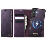 CASEME Samsung Galaxy S25+ / Galaxy S24+ Case 2-in-1 Magnetic Detachable Wallet Vegan Leather Flip Cover