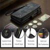 6601168990B-10 CASEME For Samsung Galaxy Z Fold7 Case 2-in-1 Detachable Magnetic Zipper Wallet Vegan Leather Flip Cover