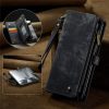 6601168990B-4 CASEME For Samsung Galaxy Z Fold7 Case 2-in-1 Detachable Magnetic Zipper Wallet Vegan Leather Flip Cover