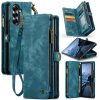 6601168990C-1 CASEME For Samsung Galaxy Z Fold7 Case 2-in-1 Detachable Magnetic Zipper Wallet Vegan Leather Flip Cover