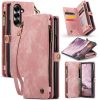 6601168990E-1 CASEME For Samsung Galaxy Z Fold7 Case 2-in-1 Detachable Magnetic Zipper Wallet Vegan Leather Flip Cover