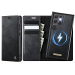 CASEME Samsung Galaxy S22 Ultra Case 2-in-1 Magnetic Detachable Wallet Vegan Leather Flip Cover