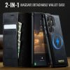 6601168992A-4 CASEME Samsung Galaxy S22 Ultra Case 2-in-1 Magnetic Detachable Wallet Vegan Leather Flip Cover