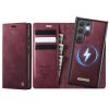 6601168992C-1 CASEME Samsung Galaxy S22 Ultra Case 2-in-1 Magnetic Detachable Wallet Vegan Leather Flip Cover