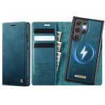 CASEME Samsung Galaxy S22 Ultra Case 2-in-1 Magnetic Detachable Wallet Vegan Leather Flip Cover