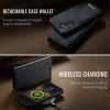 6601168994A-7 CASEME Samsung Galaxy S24 FE Case 2-in-1 Magnetic Detachable Wallet Vegan Leather Flip Cover