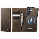 CASEME Samsung Galaxy S24 FE Case 2-in-1 Magnetic Detachable Wallet Vegan Leather Flip Cover