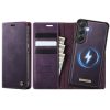6601168994E-1 CASEME Samsung Galaxy S24 FE Case 2-in-1 Magnetic Detachable Wallet Vegan Leather Flip Cover