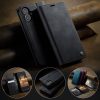 CASEME For iPhone 17 Case RFID Blocking Wallet Calf Texture Vegan Leather Flip Cover
