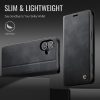 CASEME For iPhone 17 Case RFID Blocking Wallet Calf Texture Vegan Leather Flip Cover