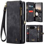 CASEME For Google Pixel 10 Pro XL Case 2-in-1 Detachable Magnetic Zipper Wallet Vegan Leather Flip Cover