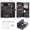 6601175069B-2 CASEME For Google Pixel 10 Pro XL Case 2-in-1 Detachable Magnetic Zipper Wallet Vegan Leather Flip Cover