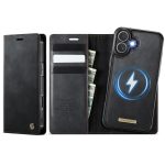 CASEME iPhone 17 Case 2-in-1 Detachable Wallet Vegan Leather Flip Cover - Compatible with MagSafe