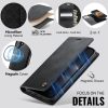CASEME iPhone 17 Case 2-in-1 Detachable Wallet Vegan Leather Flip Cover - Compatible with MagSafe