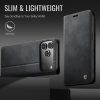 CASEME For iPhone 17 Pro Max Case RFID Blocking Wallet Calf Texture Vegan Leather Flip Cover