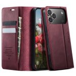 CASEME For iPhone 17 Pro Max Case RFID Blocking Wallet Calf Texture Vegan Leather Flip Cover