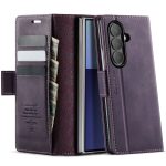 CASEME For Samsung Galaxy Z Fold7 Case RFID Blocking Wallet Calf Texture Vegan Leather Flip Cover