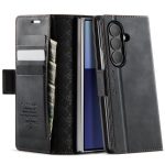 CASEME For Samsung Galaxy Z Fold7 Case RFID Blocking Wallet Calf Texture Vegan Leather Flip Cover