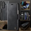 CASEME For Samsung Galaxy Z Fold7 Case RFID Blocking Wallet Calf Texture Vegan Leather Flip Cover