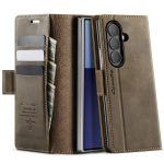 CASEME For Samsung Galaxy Z Fold7 Case RFID Blocking Wallet Calf Texture Vegan Leather Flip Cover